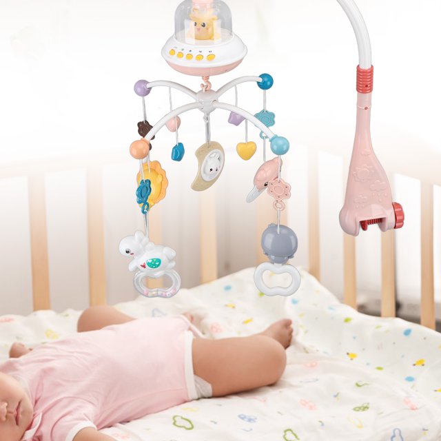 360 Rotation Hanging Animals Night Lights Music Box with Remote Control Baby Plastic Mobile Ideal Gift for Bedside