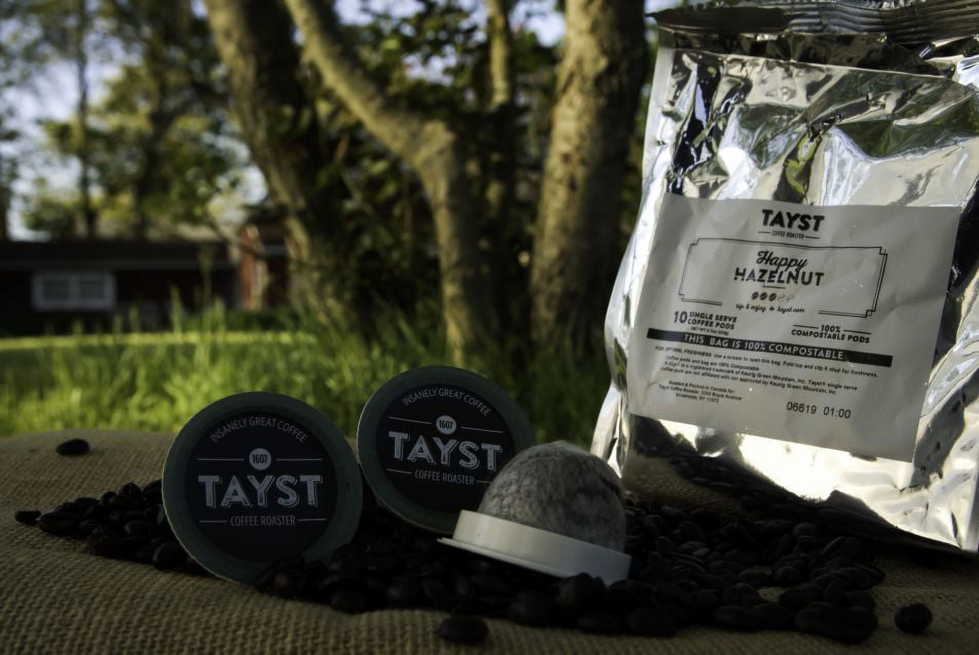 Tayst Hazelnut Coffee Pods | 240 ct. Happy Hazelnut | 100% Compostable Keurig K-Cup compatible | Gourmet Coffee in Earth Friendly packaging