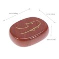 thumbnail image 2 of 4PCS Engraved Red Jasper Reiki Chakra Gemestone Palm Stones Healing Crystals (Dark Red), 2 of 8