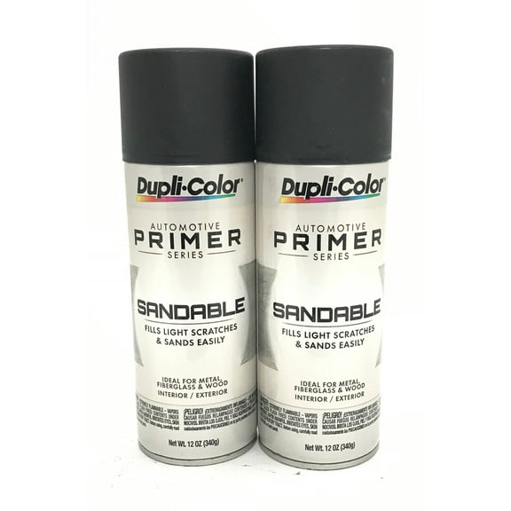 Duplicolor DAP1698-2 PACK BLACK HOT ROD Sandable All-Purpose Primer - 12 oz