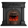 thumbnail image 4 of BOSHIRO 51 Inch Electric Fireplace Mantel, Fireplace Tv Stand with Birdcage Fireplace Heater for Bedroom, Entryway Decor, 4 of 6