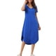 thumbnail image 2 of INSPIRE CHIC Camisón de Mujer V Cuello Corto Manga Larga Vestido de Lounge Primavera Verano con Bolsillo XL Azul Real, 2 of 6