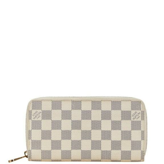 Pre-Owned Louis Vuitton Damier Azur Zippy Wallet Round Long N60019 White PVC Women's... (Good)