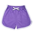 thumbnail image 4 of Gubotare Girls Running Shorts Toddler Girls Running Athletic Shorts Kids Summer Casual Fashion Soccer Shorts,Purple 5-6 Years, 4 of 5