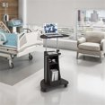 thumbnail image 2 of Scranton & Co Sit-to-Stand Rolling Laptop Cart with Storage in Graphite, 2 of 4