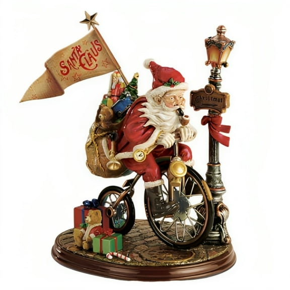 The Bradford Exchange Santa Claus Is Coming To Town Statue Victorian Holiday Christmas Decoration 7.5-inches