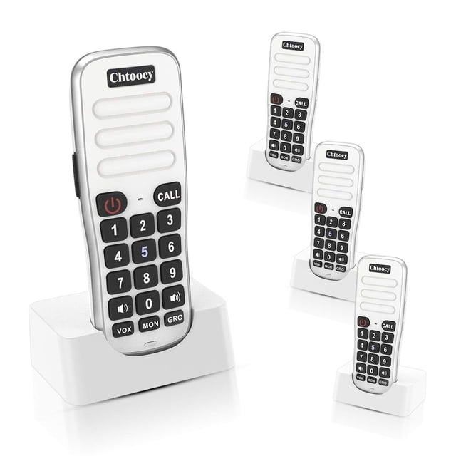 Sistema de intercomunicación inalámbrico Chtoocy recargable con un alcance de 5280 pies (4)