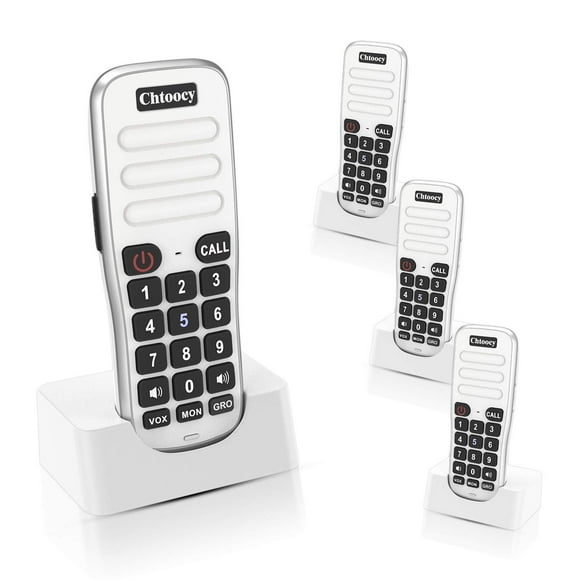 Sistema de intercomunicación inalámbrico Chtoocy recargable con un alcance de 5280 pies (4)