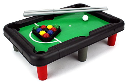 Mini Pool Table Flocking desktop Simulation Billiards Table Set Balls Toys  3AA 