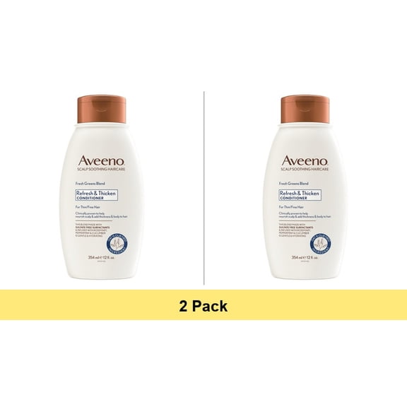 Aveeno Scalp Soothing Fresh Greens Blend Hair Conditioner, 12 Oz - 2 Pack