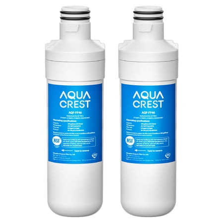 AQUA CREST LT1000PC ADQ747935 MDJ64844601 Refrigerator Water Filter, Replacement for LG® LT1000P®, LT1000PC, LT1000PCS, ADQ74793501, ADQ74793502, LFXS26973S, Kenmore 469980, 9980, 2 Filters