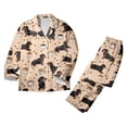 thumbnail image 4 of BOOMNY Womens Pajama Sets 2 Peice Pjs Set for Women Dachshund Graphic Long Sleeve Buttons Sleepwear Tops Pants Homewear Loungewear Sets, 4 of 5