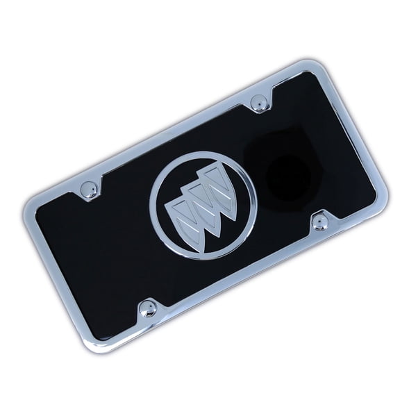 Au-TOMOTIVE GOLD Buick Chrome Logo (No Fill) on Black Acrylic Kit