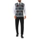 thumbnail image 2 of INSPIRE CHIC Chaleco de Suéter Sin Mangas de V-Cuello de Cuadros Argyle para Hombre S Gris Claro, 2 of 5