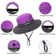 thumbnail image 2 of Sombreros para el sol plegables con protección UV para exteriores para mujer, sombrero de pesca de playa de ala ancha de malla con agujero para cola de caballo, 2 of 5