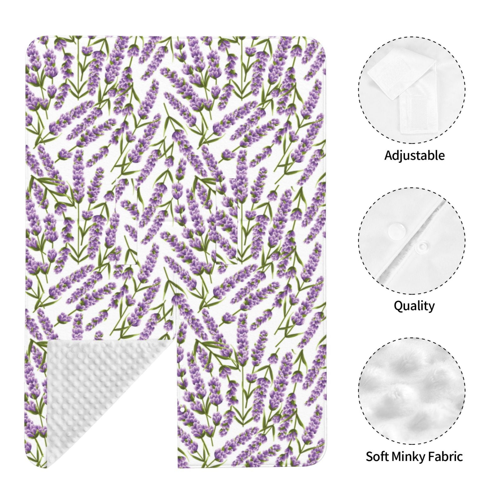 Naloa Lavender Flowers Baby Car Seat Cover, Breathable Baby Carrier Cover, Multiuse Baby Carrier Cover & Nursing Breastfeeding Cover