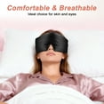 thumbnail image 3 of Unique Bargains 22 Momme Pure Silk Sleep Mask with Travel Pouch 3D Contour Adjustable Blindfold for Side Sleepers Eyelash Protecting for Natural Lashes & Extensions Black, 3 of 7