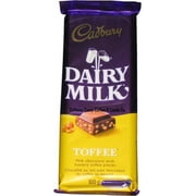 Cadbury Dairy Milk Chocolate Bar, Toffee, 100g/3.5oz {Imported from Canada}