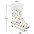 thumbnail image 6 of SKYSONIC Geometric Pattern Circles Christmas Stockings Personalized Large Christmas Stocking Cute Snowflake Stockings 18 Inch Xmas Stocking for Xmas Decorations Xmas Gifts, 6 of 7