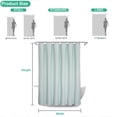 thumbnail image 2 of Yiannan Waffle Weave Fabric Shower Curtain ,Misty Blue,71"Wx72"L, 2 of 5