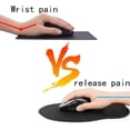 thumbnail image 1 of Ergonomic Memory Foam Gel Wrist Rest Mouse Pad for Laptop or Desk [2 Pieces], 1 of 4