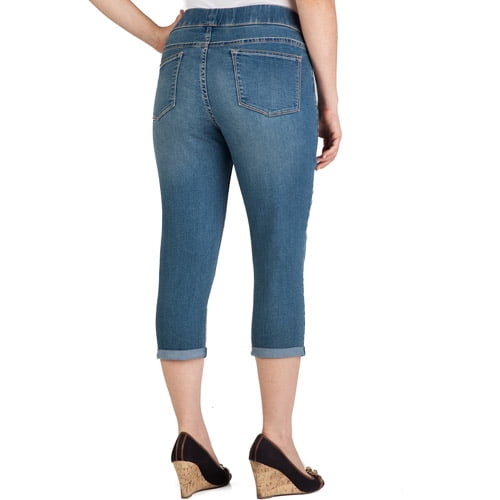 Women's Pull-On 5-Pocket Denim Capri - Walmart.com
