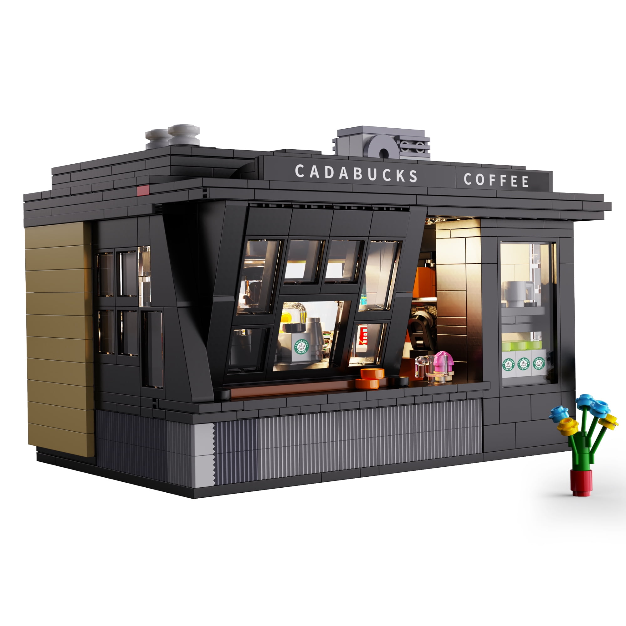CaDA® Landscape series Coffee House Model Building Block Toy C66005W Building Kit for Kids (768 Pieces)