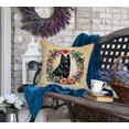 thumbnail image 4 of Belgian Sheepdog and Flowers Fabric Decorative Pillow 18 in x 18 in, 4 of 5