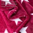 thumbnail image 4 of JML Soft Flannel Fleece Throw Blanket, Burgundy Star, Standard Throw, 4 of 6