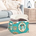 thumbnail image 5 of Foldable Fabric Storage Bin With Handle Collapsible Basket Box Storage With Lid Organizer The Little Dog Wearing Victorian, 5 of 7