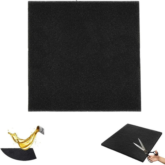 22in Square No Splatter Pad,Tutuviw 1 Pc Oil Drains Anti Splash Mat,Oil Change Mat,Oil Drain Pan Pad,Heat Resistant Oil Drain Splash Pad for Transmission Drain Pan Fits Most Oil Drains (Black)