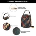 thumbnail image 4 of FORMRS Crossbody Bag for Women Quilted Travel Shoulder Cell Phone Purse with Chain Strap Handbag, Red Tartan Pattern, 4 of 7