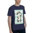 thumbnail image 2 of Bingfone Cute Raccoon Men'S Loose Fit Short-Sleeve Pocket T-Shirt, 2 of 7