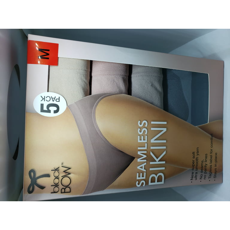 Black Bow BRAND Women 5 Pack Seamless Bikini Underwear XL for sale online