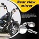 thumbnail image 5 of Paquete de 2 espejos de motocicleta Kits de herramientas duraderos Universal 360 ° Rotación corrosión resistente a la resistencia a mano accesorios de ciclomotor plateado Vogacara VI002054-02B, 5 of 7