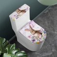 thumbnail image 3 of HELLHERO Rabbit Comfortable and Practical - Fits All Toilet Shapes, Stretch Toilet Lid Covers Set for Bathroom Supplies, Elastic Edge, 3 of 9