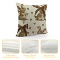 thumbnail image 4 of Qinduosi Easter Pillow Covers Inch Set of , Heart Bunny Decorative Throw Pillows,Brown Bow Rabbit Cushion Case Spring Decoration for Sofa Couch, 4 of 5