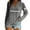 Freedom26# Grey, variant on Freedom Shirts for Women Oversized Patriotic V Neck Long Sleeve Breathable Thin Fashion Top Tee Apparel Casual Relaxed Fit Daily Wear