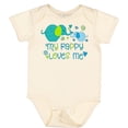 thumbnail image 3 of Inktastic My Pappy Loves Me Cute Elephants Boys or Girls Baby Bodysuit, 3 of 5
