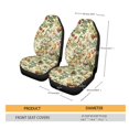 thumbnail image 5 of Xoenoiee Front Car Seat Cover for High Back Bucket Seat, Universal Fit, Retro Floral Leaf Print Auto Seat Covers for Cars Trucks SUV or Van, Car Seat Cover Set of 2, 5 of 6
