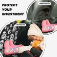 thumbnail image 2 of Kdxio Black White Spooky Ghosts Print 2 Pack Car Kick Mat Seat Cover Back Protector Mat with Pockets for Organizer Backseat Protector and Storage Anti Kick Pad for Vehicles, 2 of 6