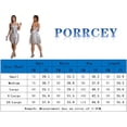 thumbnail image 5 of Minivestido PORRCEY para mujer, hombros descubiertos, lentejuelas brillantes, plateado, 5 of 5