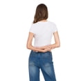 thumbnail image 2 of Forever 21 Women’s Tee with Patch Details Casual Graphic Streetwear Trend Style, XS-XL, 2 of 6