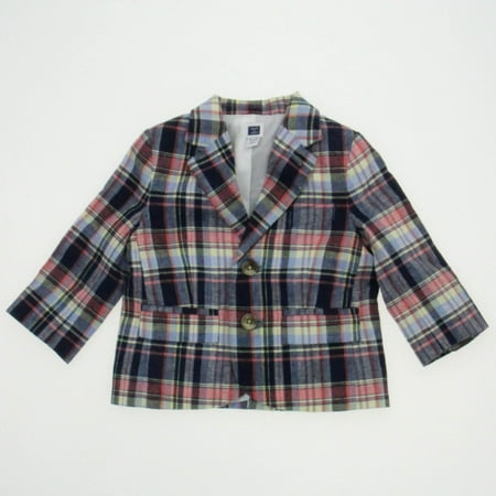 

Pre-owned Janie and Jack Boys Blue Plaid Sports Coat size: 6-12 Months