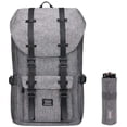 thumbnail image 1 of Mochila de viaje escolar KAUKKO para universidad flexible con portátil para 15 ", 22L (Lino / Caqui) KAUKKO EP5-2-grey(1044-2), 1 of 5