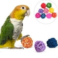 thumbnail image 2 of FRCOLOR 50PCS Rattan Ball Toy Parrot Chew Toy Wicker Balls Grass Rattan for Birds, 2 of 8