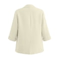 thumbnail image 7 of Guluxicc Women's Linen Blazers with Pockets Breathable Collared Button Closure Long Sleeve Dress Jackets Everyday Office Wear for Spring Summer Casual Outfits, 7 of 7
