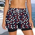 thumbnail image 5 of Mifsaly Womens Athletic Shorts with Liner 2 in 1 Tie-Dye Print Double Layer Running Shorts High Waisted Workout Gym Yoga Biker Shorts Black,XXL, 5 of 7