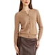 thumbnail image 1 of Suéter ligero de mujer Inspire Chic, con cuello redondo, botones, de manga larga, cardigan M color camel, 1 of 6