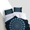 thumbnail image 6 of BlessLiving Boho Duvet Cover Set Queen Retro Pattern 3Pcs Blue Boho Bedding Set, 90x90", 6 of 6